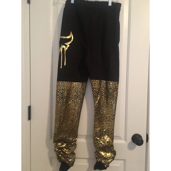 2Pcs  Qruel Kids Gold & Black Pant Set Pants & Shirt Size XL 14 - Picture 5 of 8